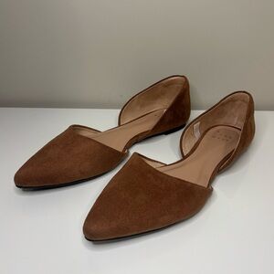 A New Day Brown Suede Julie Ballet Flats